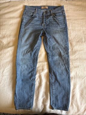 7 For All Mankind Slim Skinny Jeans in Blue Wash